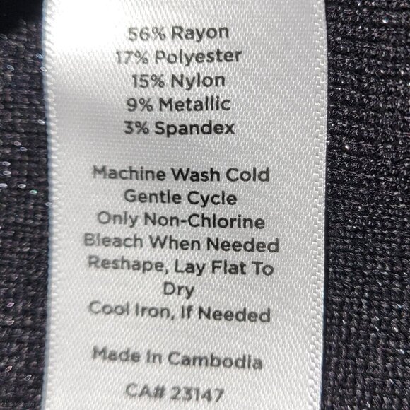 NWT Talbots Shimmer V-Neck Sweater Vest Black Lightweight W/Sparkle Women's SZ S - Picture 12 of 13